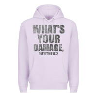 Lilac what's your damage, heather   heathers Premium Hoodie - PixelWave