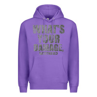 Purple what's your damage, heather   heathers Premium Hoodie - PixelWave