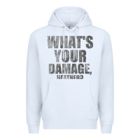 White what's your damage, heather   heathers Premium Hoodie - PixelWave
