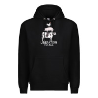 Black liberation to all vegan vegetarian food animal love Premium Hoodie - PixelWave