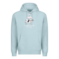 Blue Mist liberation to all vegan vegetarian food animal love Premium Hoodie - PixelWave