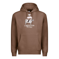 Chestnut liberation to all vegan vegetarian food animal love Premium Hoodie - PixelWave