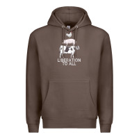 Coffee liberation to all vegan vegetarian food animal love Premium Hoodie - PixelWave
