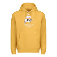Mustard liberation to all vegan vegetarian food animal love Premium Hoodie - PixelWave