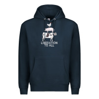 Navy liberation to all vegan vegetarian food animal love Premium Hoodie - PixelWave