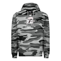 Slate Camo liberation to all vegan vegetarian food animal love Premium Hoodie - PixelWave