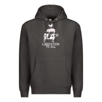 Smoke liberation to all vegan vegetarian food animal love Premium Hoodie - PixelWave