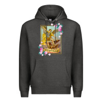 Charcoal Heather St Michael the Archangel - Protector Catholic Church Angel Premium Hoodie - PixelWave