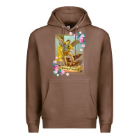 Chestnut St Michael the Archangel - Protector Catholic Church Angel Premium Hoodie - PixelWave
