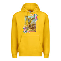 Lemon St Michael the Archangel - Protector Catholic Church Angel Premium Hoodie - PixelWave