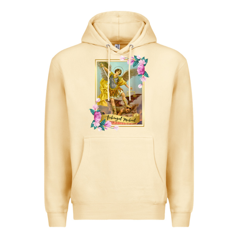 St Michael The Archangel - Protector Catholic Church Angel Premium Hoodie by PixelWave | Teevron