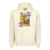 Sandshell St Michael the Archangel - Protector Catholic Church Angel Premium Hoodie - PixelWave