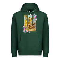 Sports Green St Michael the Archangel - Protector Catholic Church Angel Premium Hoodie - PixelWave