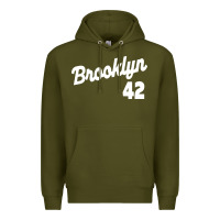 Army Green brooklyn 42 Premium Hoodie - PixelWave