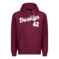 Burgundy brooklyn 42 Premium Hoodie - PixelWave