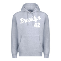 Heather Grey brooklyn 42 Premium Hoodie - PixelWave