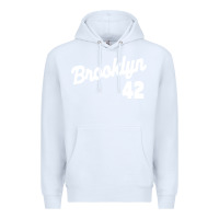 White brooklyn 42 Premium Hoodie - PixelWave