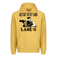 Antique Gold get out of my yard lame o the burbs quote the burbs Premium Hoodie - Craftify
