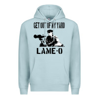 Blue Mist get out of my yard lame o the burbs quote the burbs Premium Hoodie - Craftify