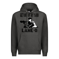 Charcoal Heather get out of my yard lame o the burbs quote the burbs Premium Hoodie - Craftify