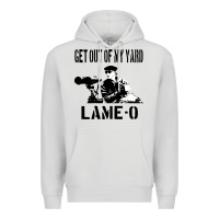 Dove Grey get out of my yard lame o the burbs quote the burbs Premium Hoodie - Craftify
