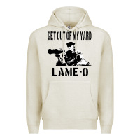Oatmeal Heather get out of my yard lame o the burbs quote the burbs Premium Hoodie - Craftify