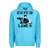 Ocean Blue get out of my yard lame o the burbs quote the burbs Premium Hoodie - Craftify