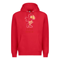 Red Vintage jayhawk ku Premium Hoodie - Craftify