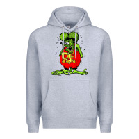 Heather Grey Official Rat Fink Original Merchandise 1 Premium Hoodie - Craftify