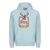 Blue Mist Vintage Stag Beer, distressed Premium Hoodie - Craftify