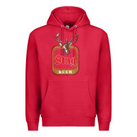 Cardinal Vintage Stag Beer, distressed Premium Hoodie - Craftify