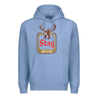 Colony Blue Vintage Stag Beer, distressed Premium Hoodie - Craftify