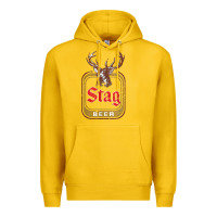Lemon Vintage Stag Beer, distressed Premium Hoodie - Craftify