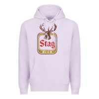 Lilac Vintage Stag Beer, distressed Premium Hoodie - Craftify