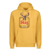 Mustard Vintage Stag Beer, distressed Premium Hoodie - Craftify