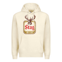 Sandshell Vintage Stag Beer, distressed Premium Hoodie - Craftify