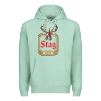 Seafoam Vintage Stag Beer, distressed Premium Hoodie - Craftify