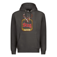 Smoke Vintage Stag Beer, distressed Premium Hoodie - Craftify