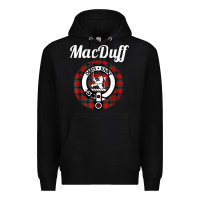 Black MacDuff Clan Scottish Name Coat Of Arms Tartan Premium Hoodie - Craftify
