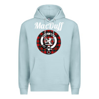 Blue Mist MacDuff Clan Scottish Name Coat Of Arms Tartan Premium Hoodie - Craftify