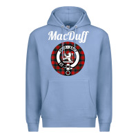 Colony Blue MacDuff Clan Scottish Name Coat Of Arms Tartan Premium Hoodie - Craftify