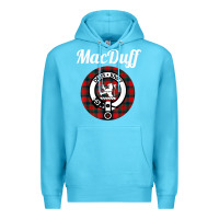 Ocean Blue MacDuff Clan Scottish Name Coat Of Arms Tartan Premium Hoodie - Craftify