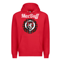 Red MacDuff Clan Scottish Name Coat Of Arms Tartan Premium Hoodie - Craftify