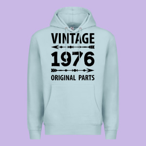 Vintage 1976 Original Parts Premium Hoodie Designed By Craftify