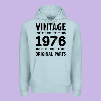 Vintage 1976 Original Parts Premium Hoodie Designed By Craftify
