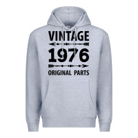 Heather Grey VINTAGE 1976 ORIGINAL PARTS Premium Hoodie - Craftify