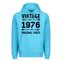 Ocean Blue VINTAGE 1976 ORIGINAL PARTS Premium Hoodie - Craftify