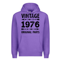Purple VINTAGE 1976 ORIGINAL PARTS Premium Hoodie - Craftify