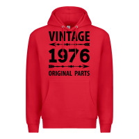 Red VINTAGE 1976 ORIGINAL PARTS Premium Hoodie - Craftify