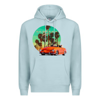Blue Mist karmann ghia sunset palm love quote Premium Hoodie - Craftify